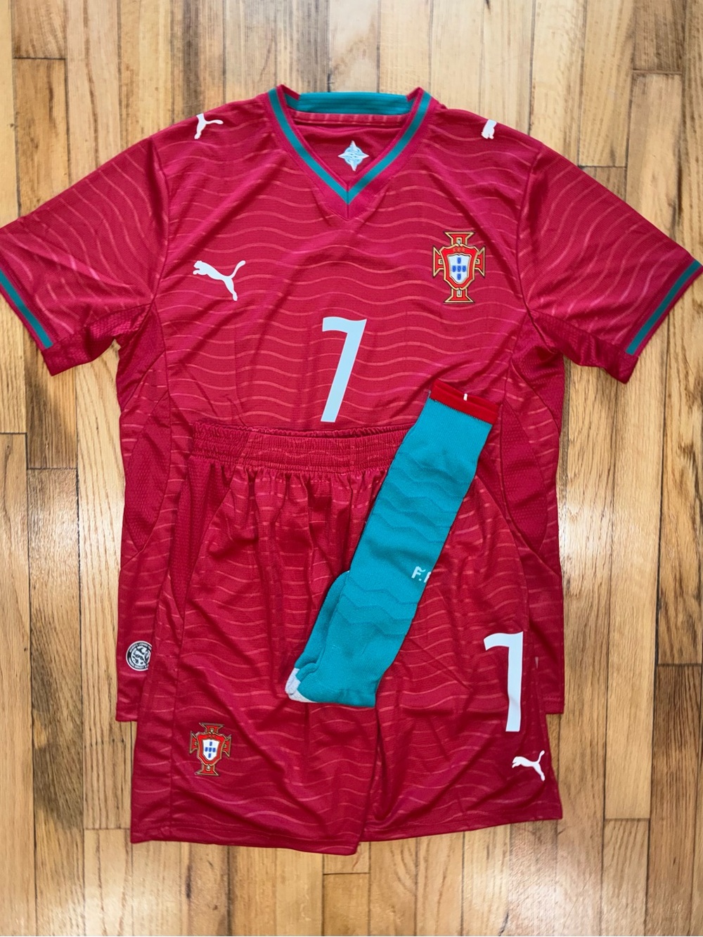 Puma Home Portugal Soccer Jersey Set - Ronaldo #7